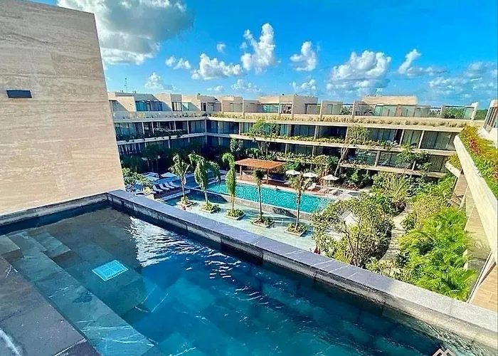 Plunge Pool Duplex Ph With Club Shuttle And Gym Apartamento Tulum